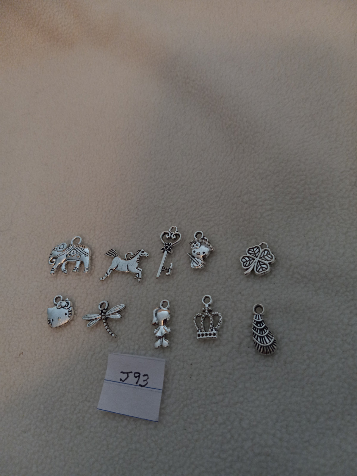 J 93 Lot of 10 Charms for Scrapbooking or Jewelry