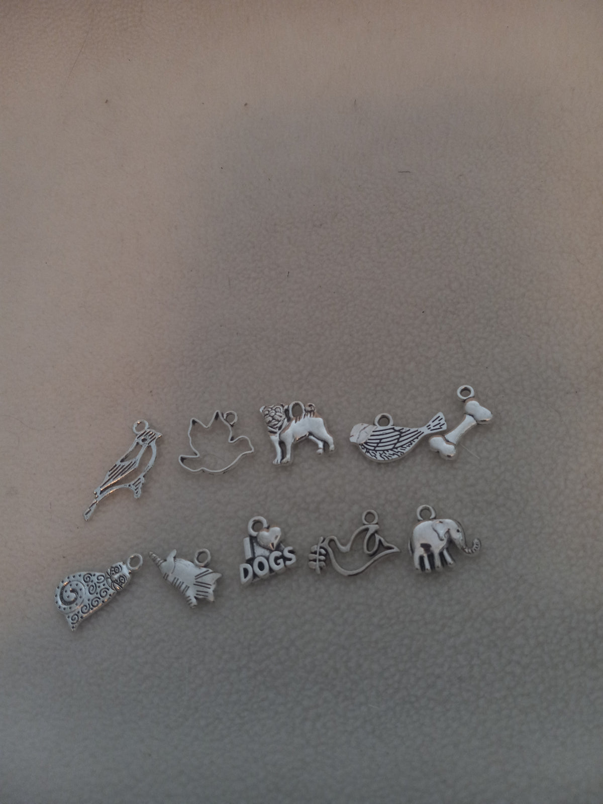 J 205 Lot of 10 Silver Scrapbooking Charms