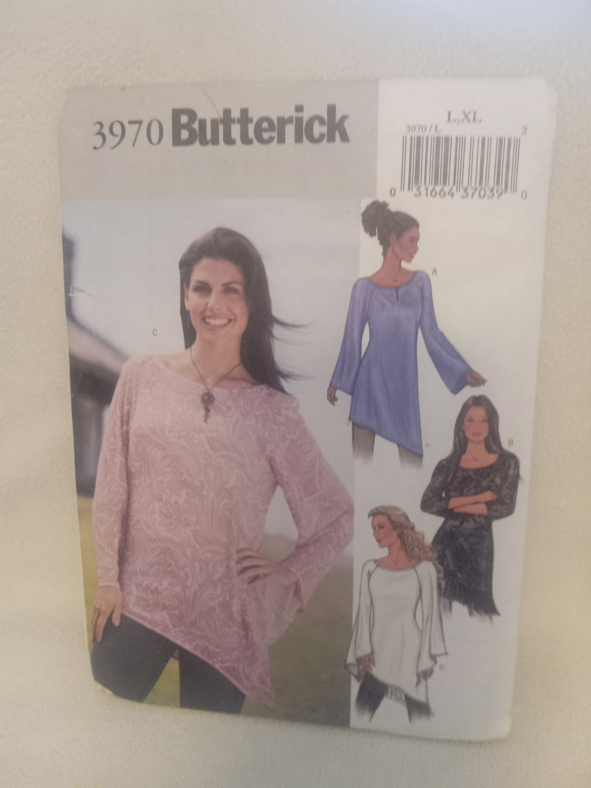 Pattern - Butterick 3970 - Misses'/Misses Petite Tunic - Sizes XS,S,M