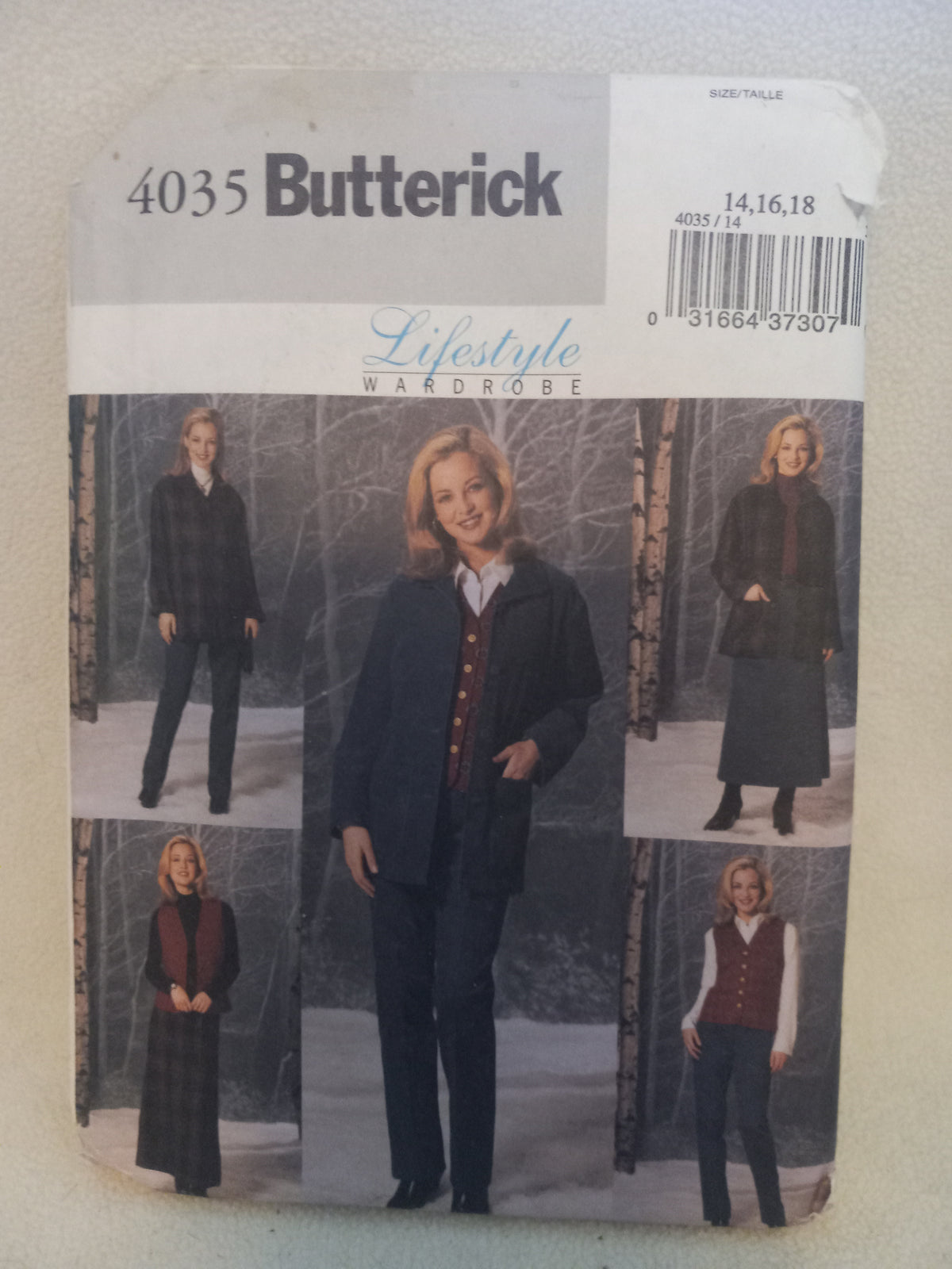 Pattern - Butterick 4035 - Misses'/Misses' Petite Jacket, Vest, Skirt, Pants Sizes 8-10-12