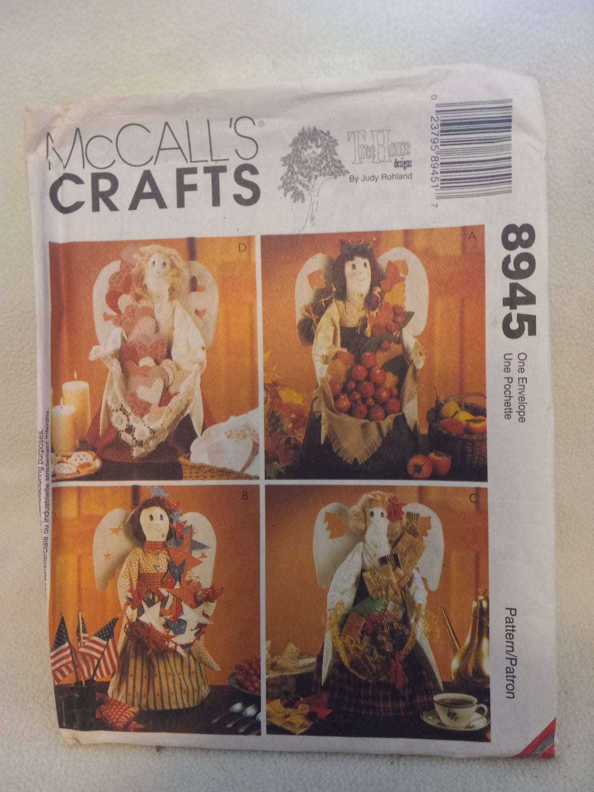 Pattern - McCall's Crafts 8945 - Angels for All Seasons - 20 inch Angel Dolls