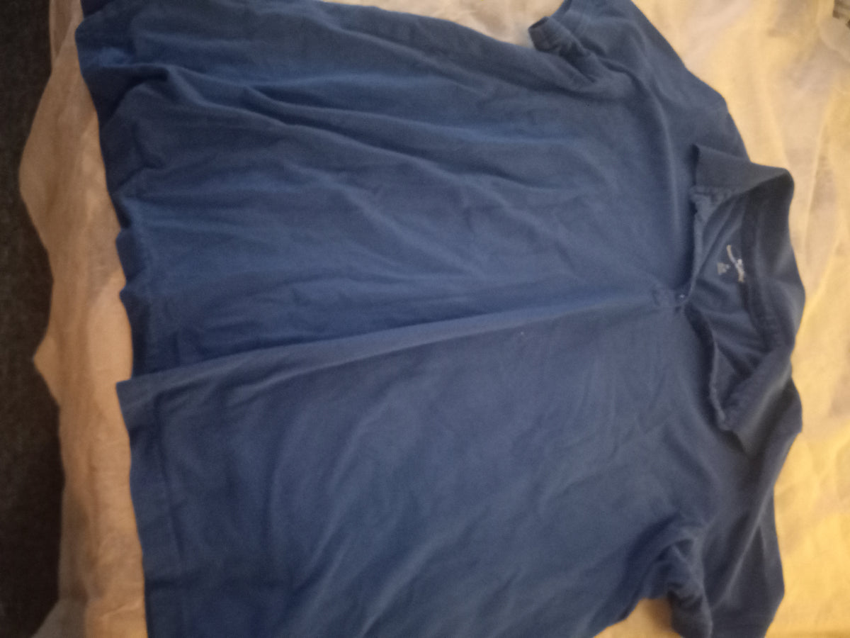 Blue Short Sleeve Collared Women's Polo Shirt - Size 2X