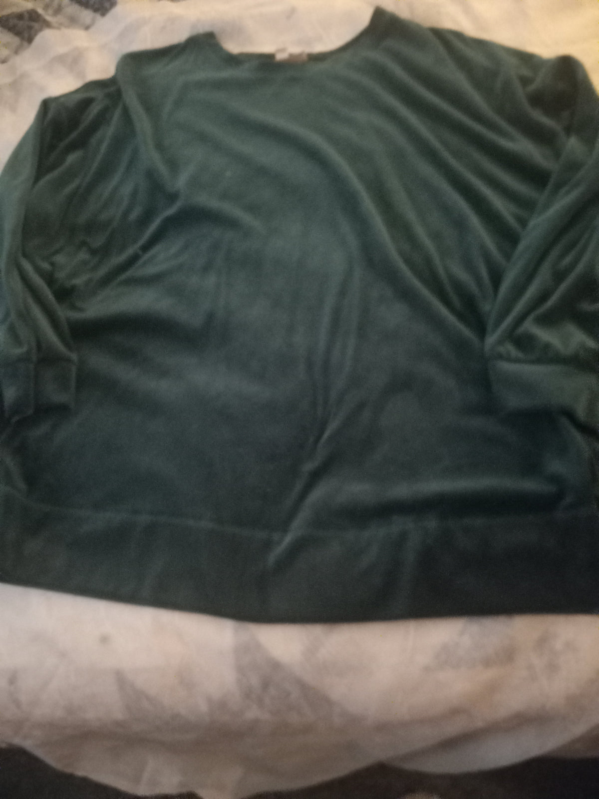 Jessica Michells Hunter Green Pullover Crinkle Top - Size 2X