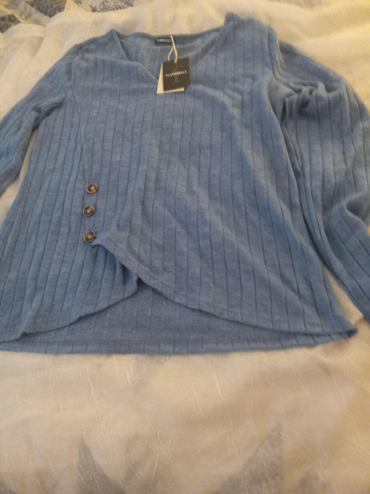 New Light Blue Heather Sweater from Flamigals - Size Extra Large