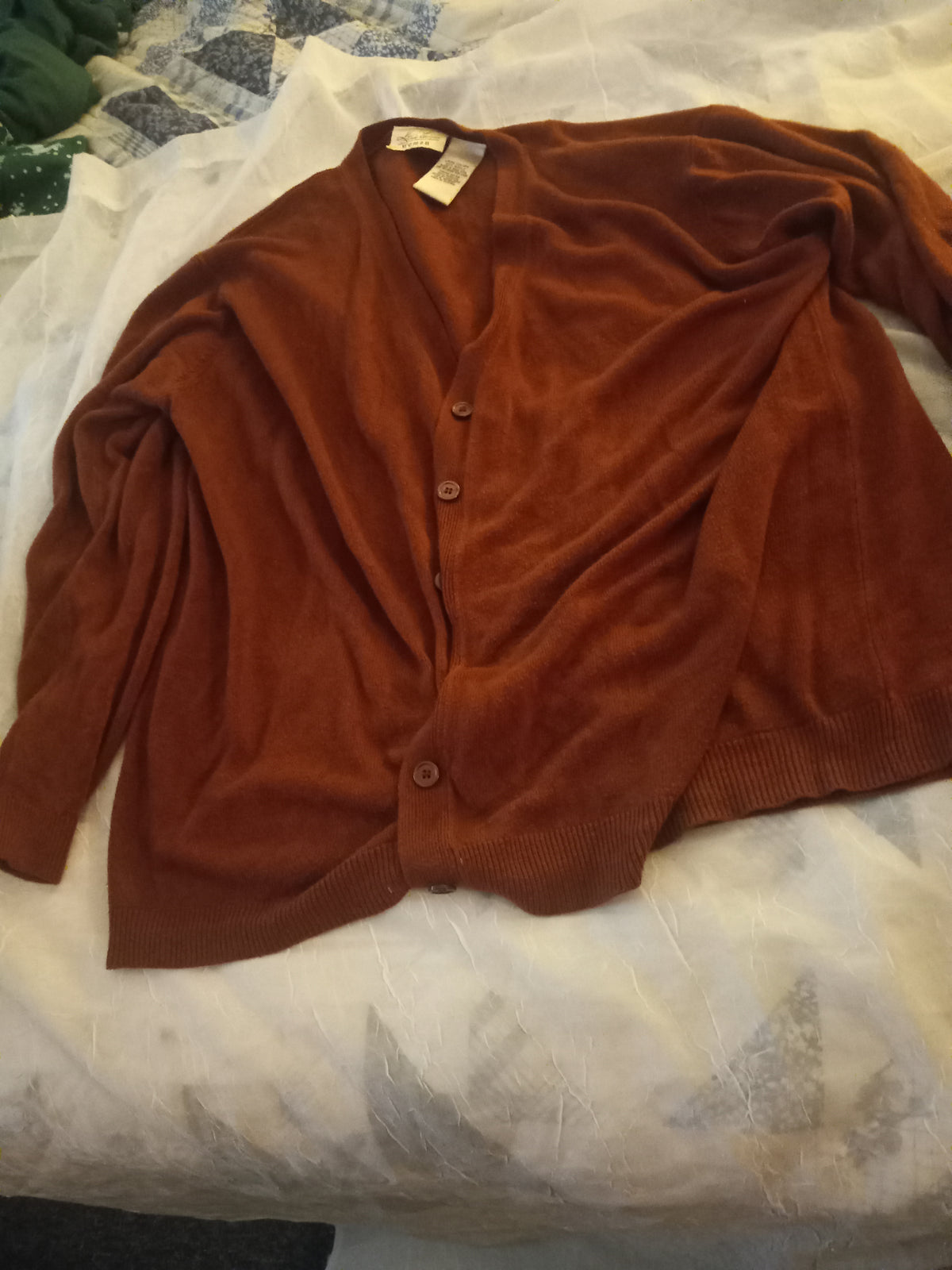 Rust Color Light Weight Cardigan Sweater From Kathie Lee Woman - Size 22W - 24W