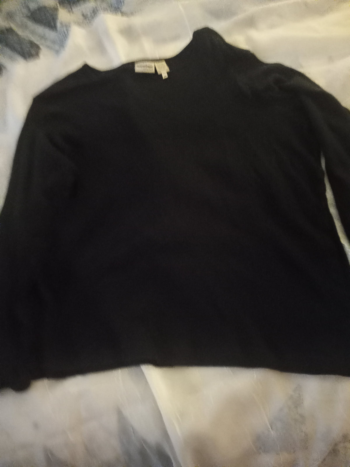 Black Newport News Easy Style Long Sleeve Tunic Sweater - Size 2X