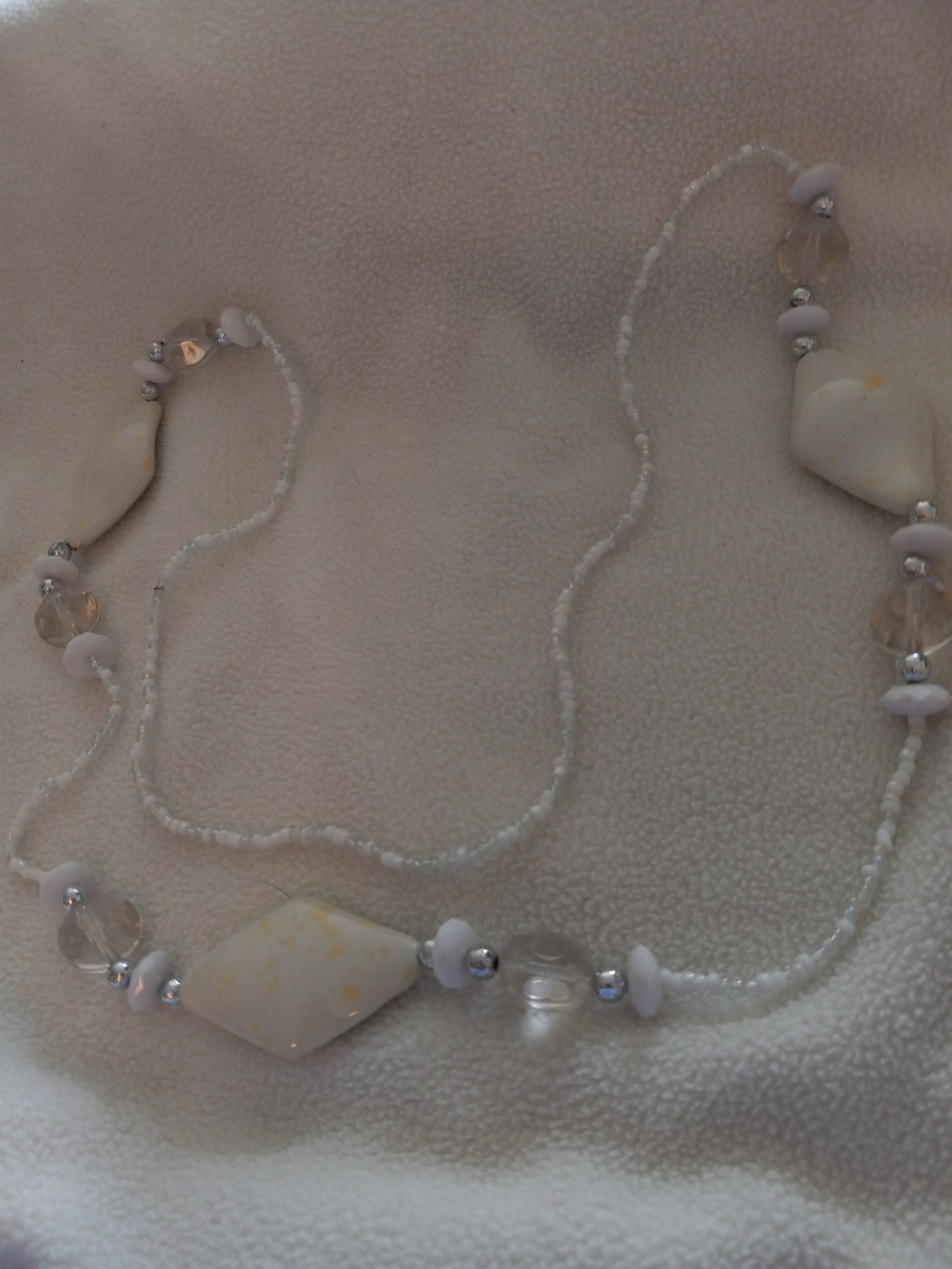 J 52  Ivory Beaded Necklace