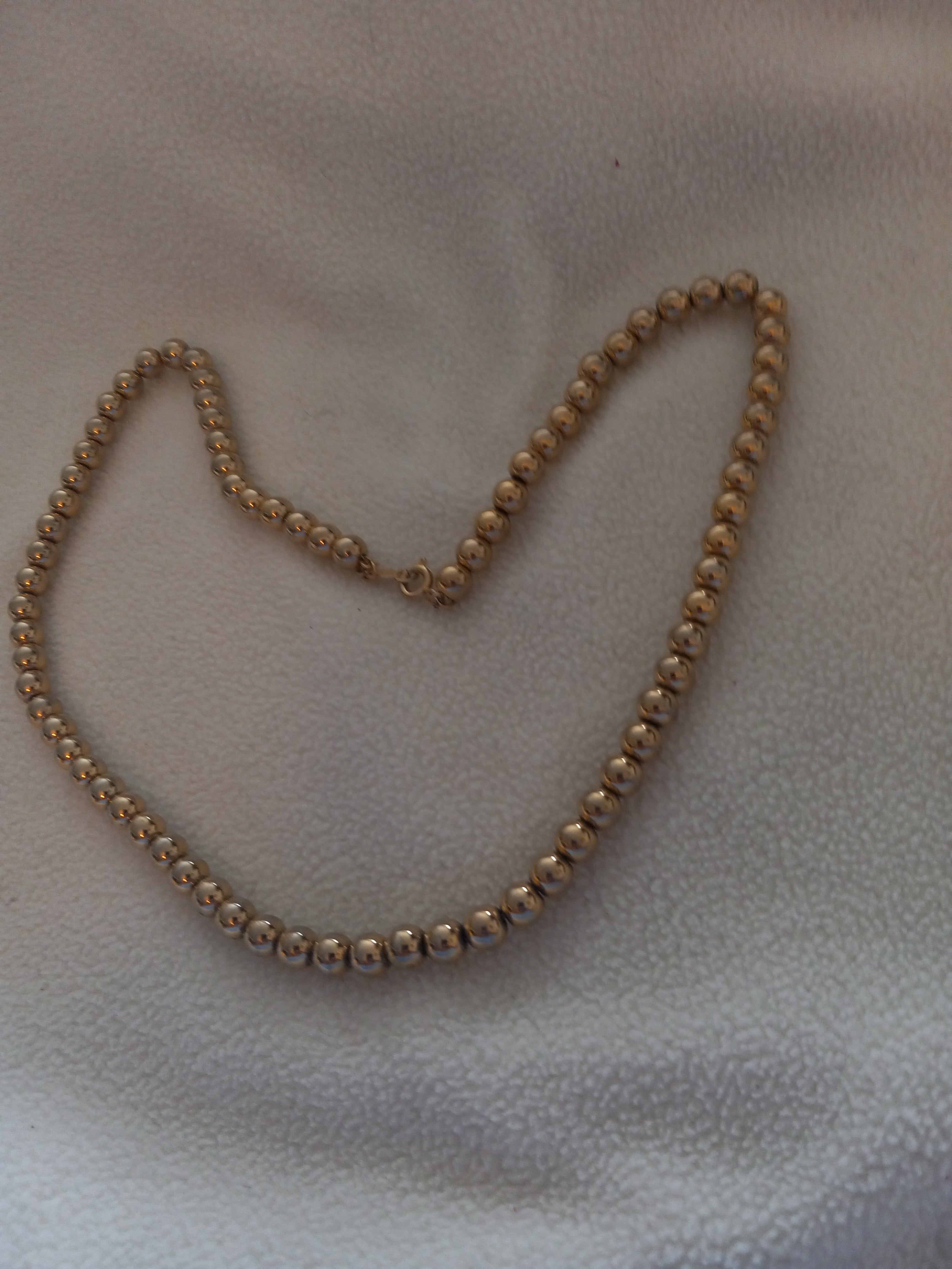 J 53  Gold Beaded Necklace