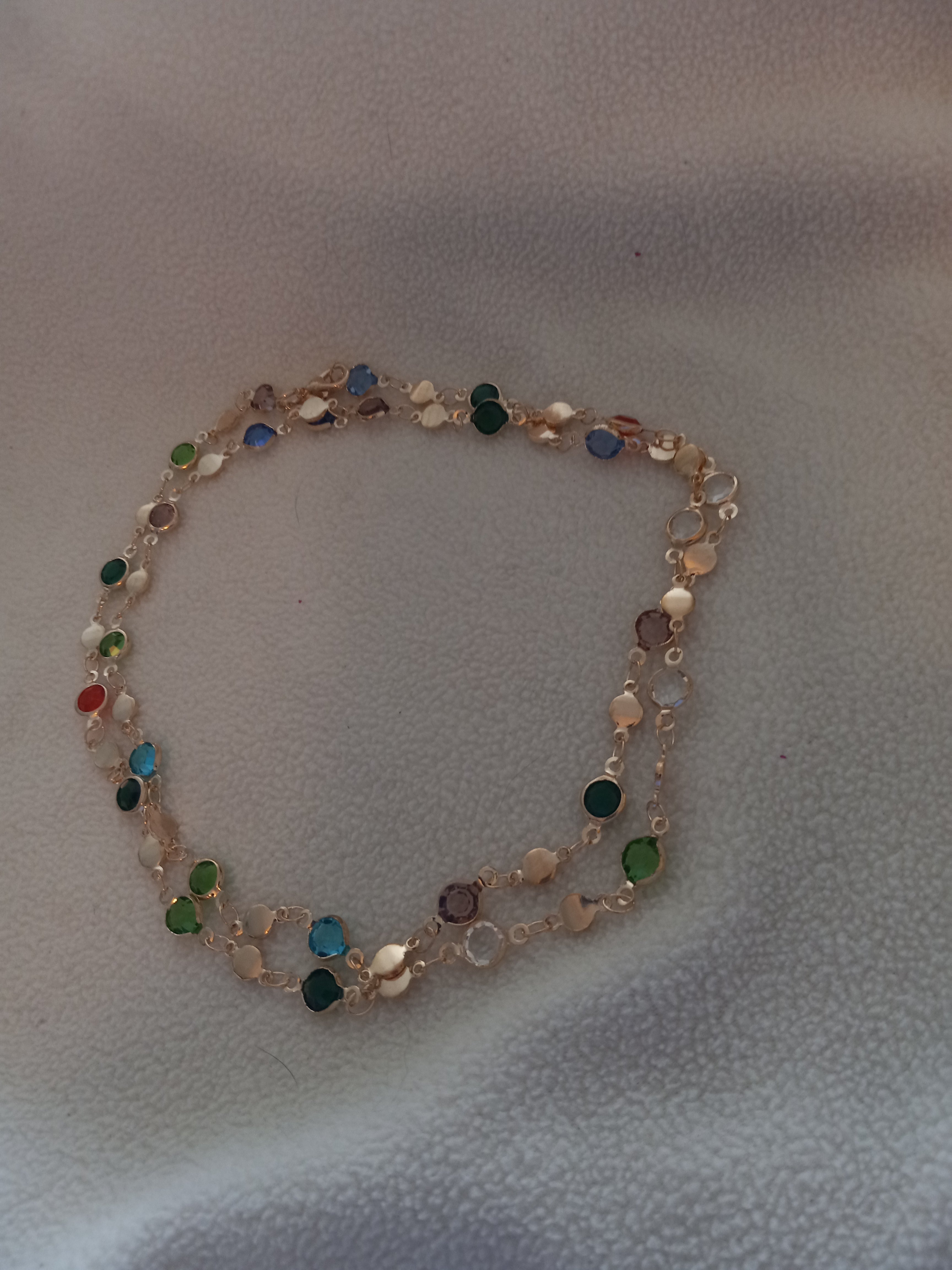 J 31  Gold and Multi Colored Beaded Necklace