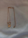 J 28  Delicate Gold Chain with a Gold Disk