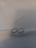 J 69  Silver 2 Piece Wedding Set  -  Size 7