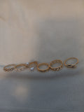 J 2  Set of 6 Gold Rings  Size 7