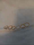J 3  Set of 6 Gold Ring  -  Size 8