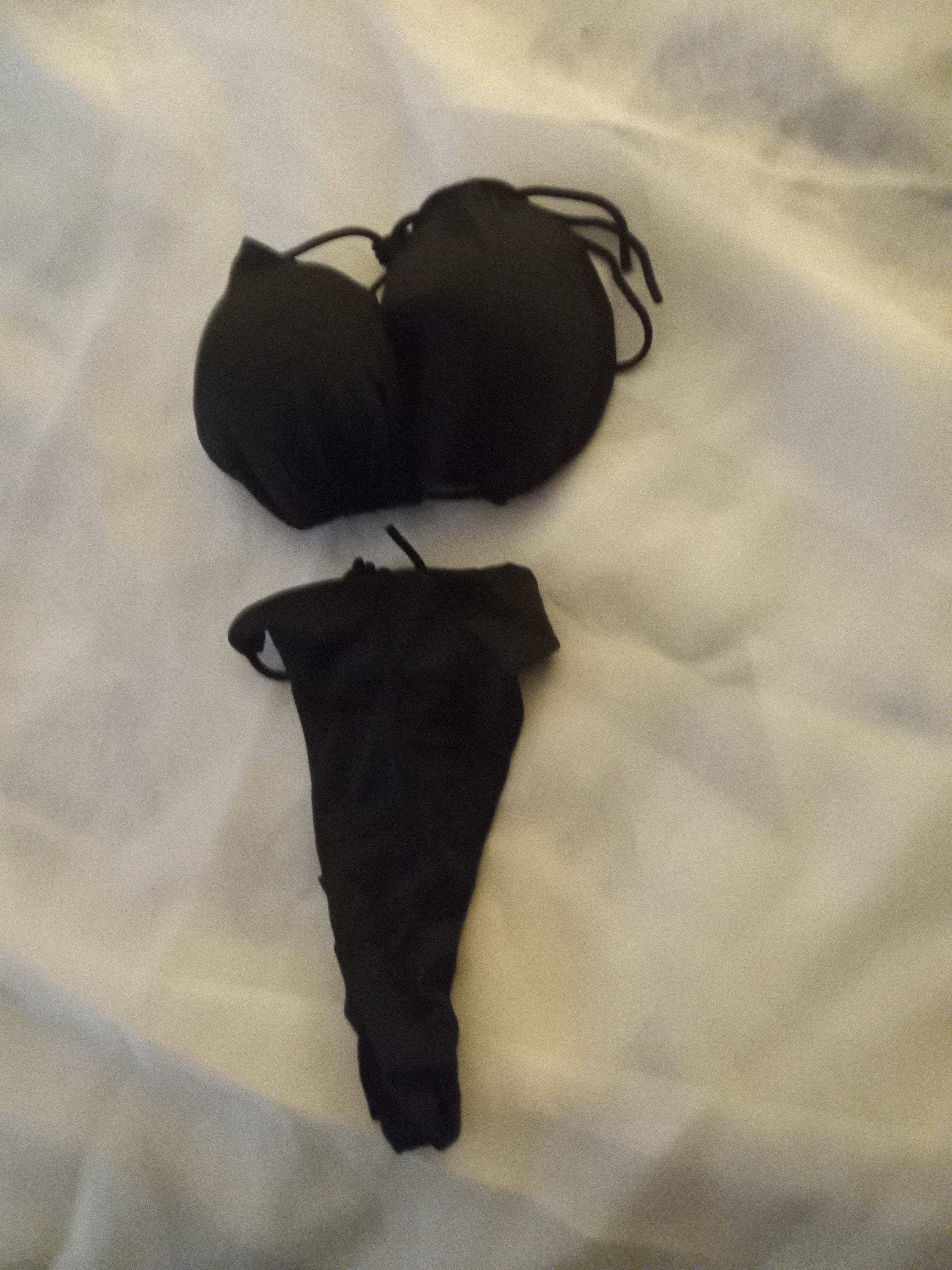 Black One-Size Adjustable Push-up Bikini