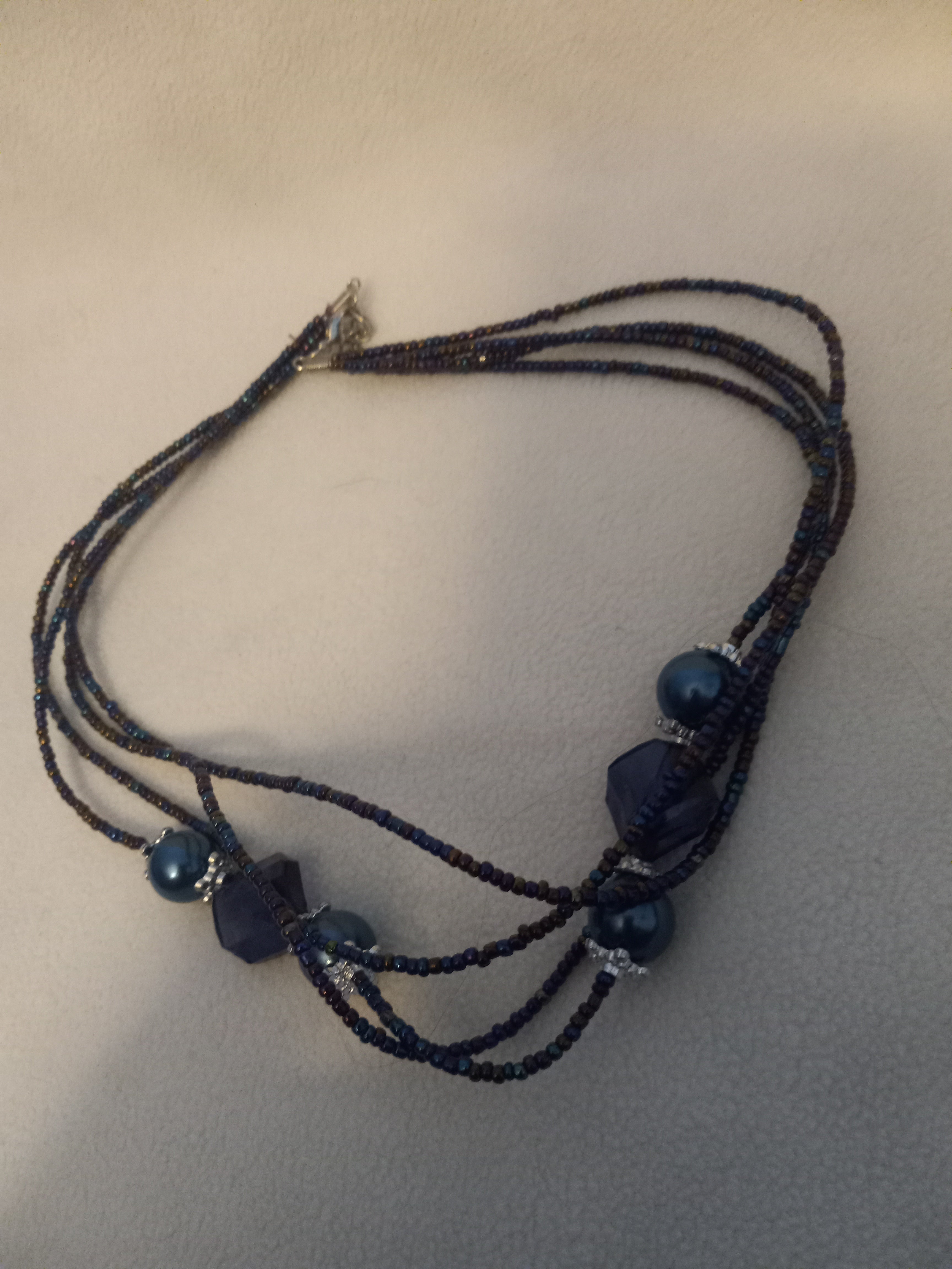 J 45 Handcrafted Black Beaded Necklace