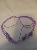 J 43  Handcrafted Purple Beaded Necklace