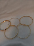 J 41  Set of 5 Gold Bangle Bracelets
