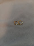 J 39  Gold Earrings with Cubic Zirconia Stones