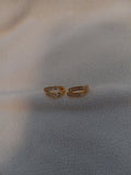 J 65  Gold Cubic Zirconia Earrings