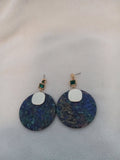 J 63  Green Marble Earrings