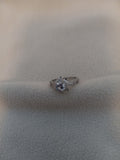 J 34  Silver Cubic Zirconia Ring - Size 7