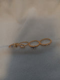 J 106 Set of 4 Gold Rings Sjze 7
