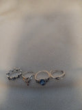 J 101  Set of 4 Silver Rings - Size 6