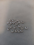 B1 - B5  Lot of 20 Silver  1/4 inch Spacer Beads