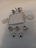 M 1  Silver Tea Service - Dollhouse Miniatures 1/12 Scale