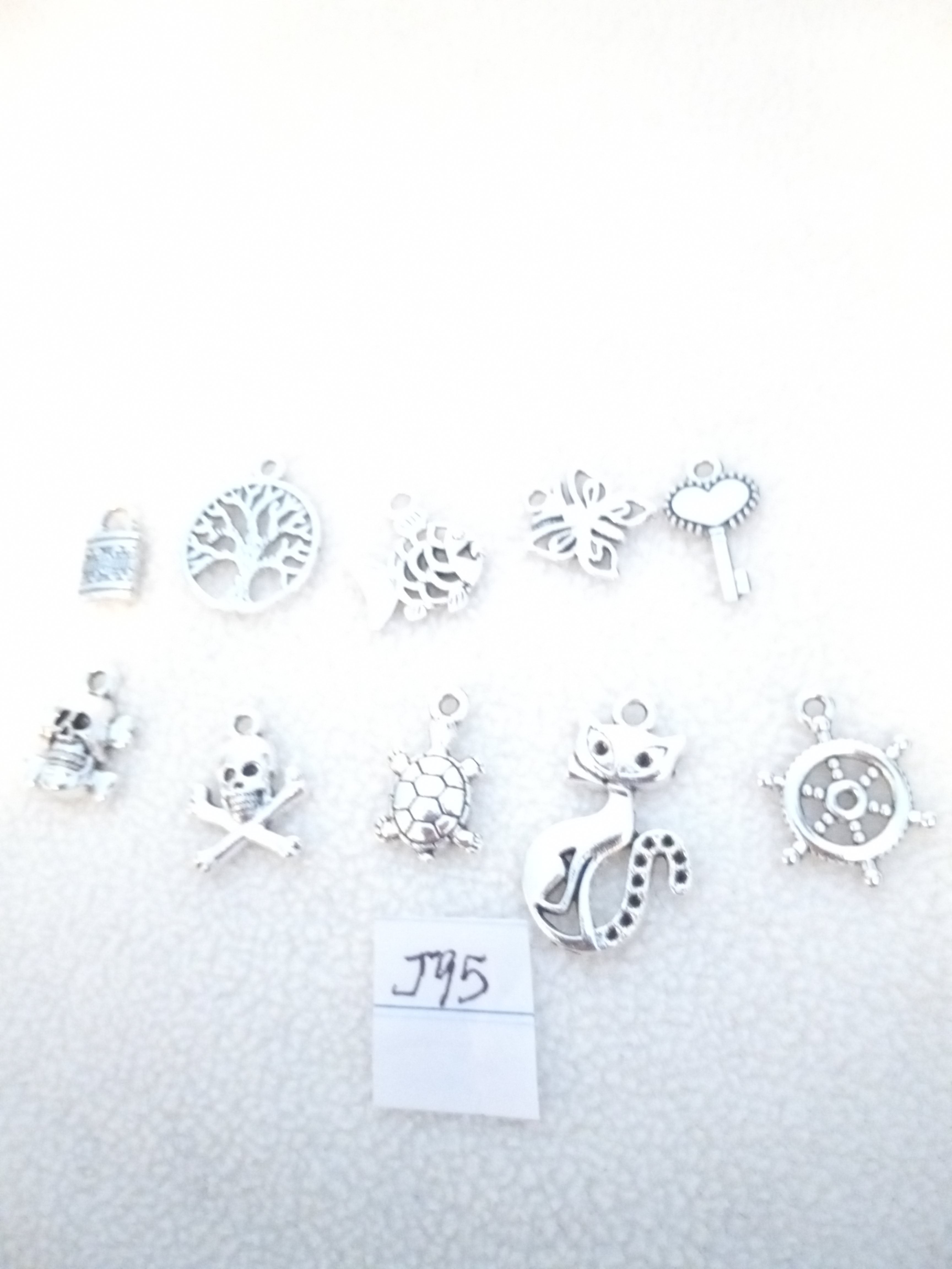 J 95  Lot of 10 Charms for Scrapbooking or Jewelry