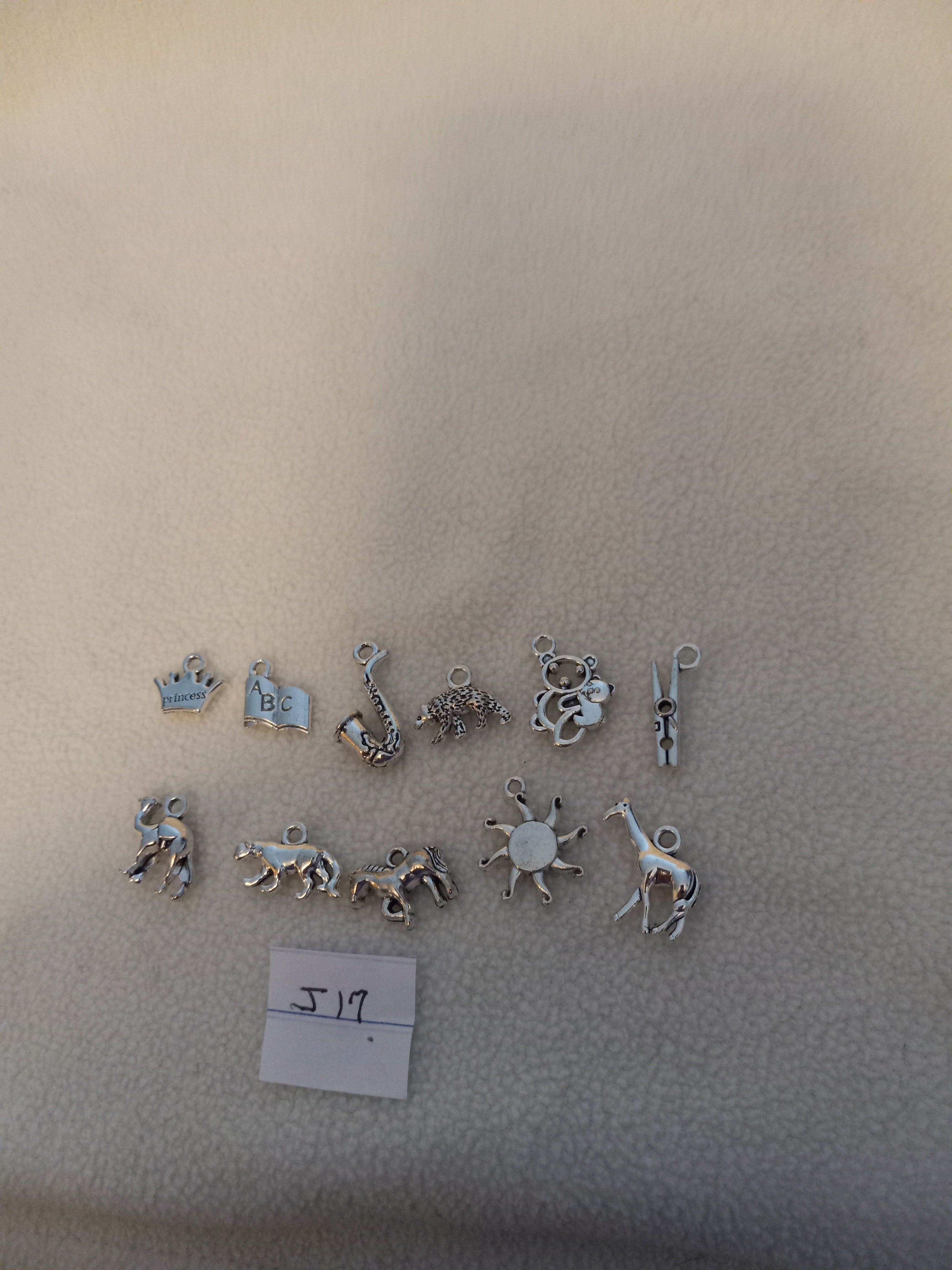 J 17 Lot of 10 Charms for Scrapbooking or Jewelry