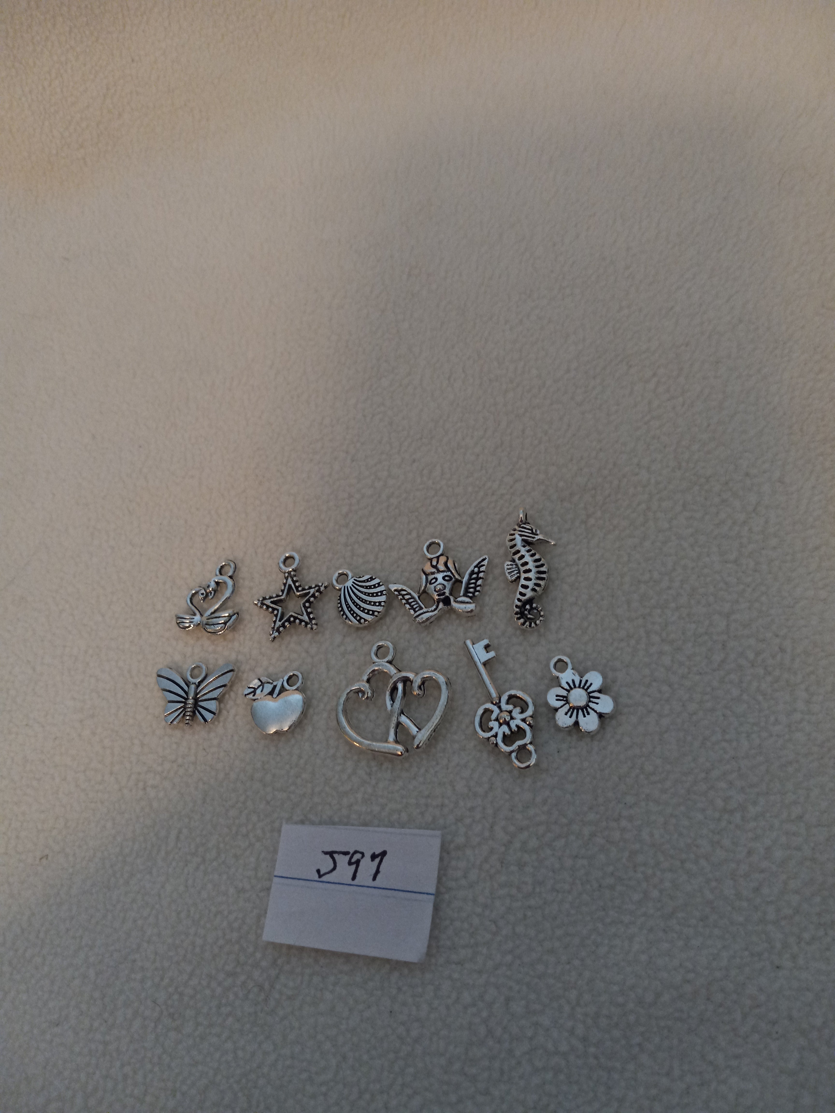 J 97  Lot of 10 Charms for Scrapbooking or Jewelry
