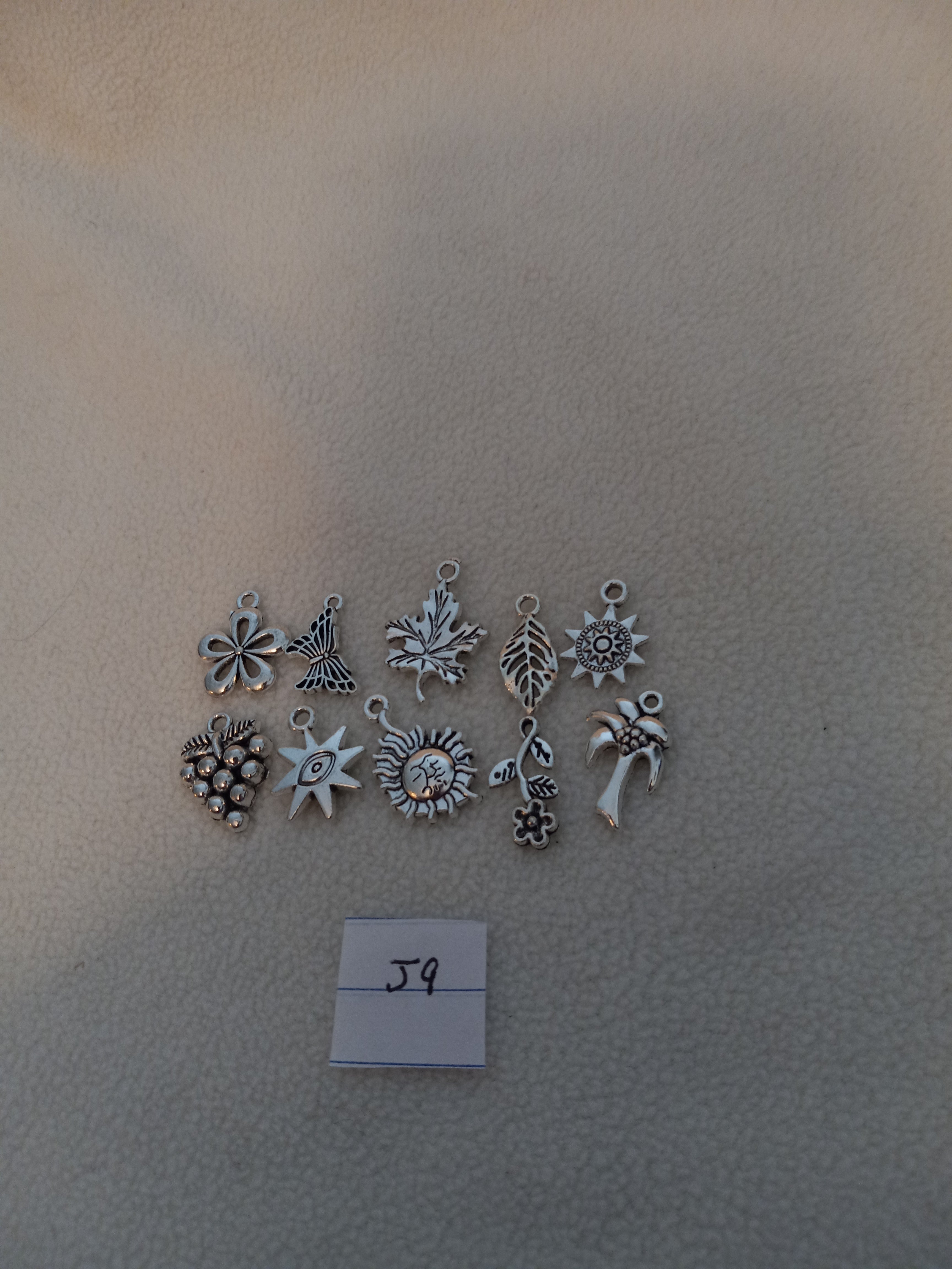 J 9  Lot of 10 Charms for Scrapbooking or Jewelry