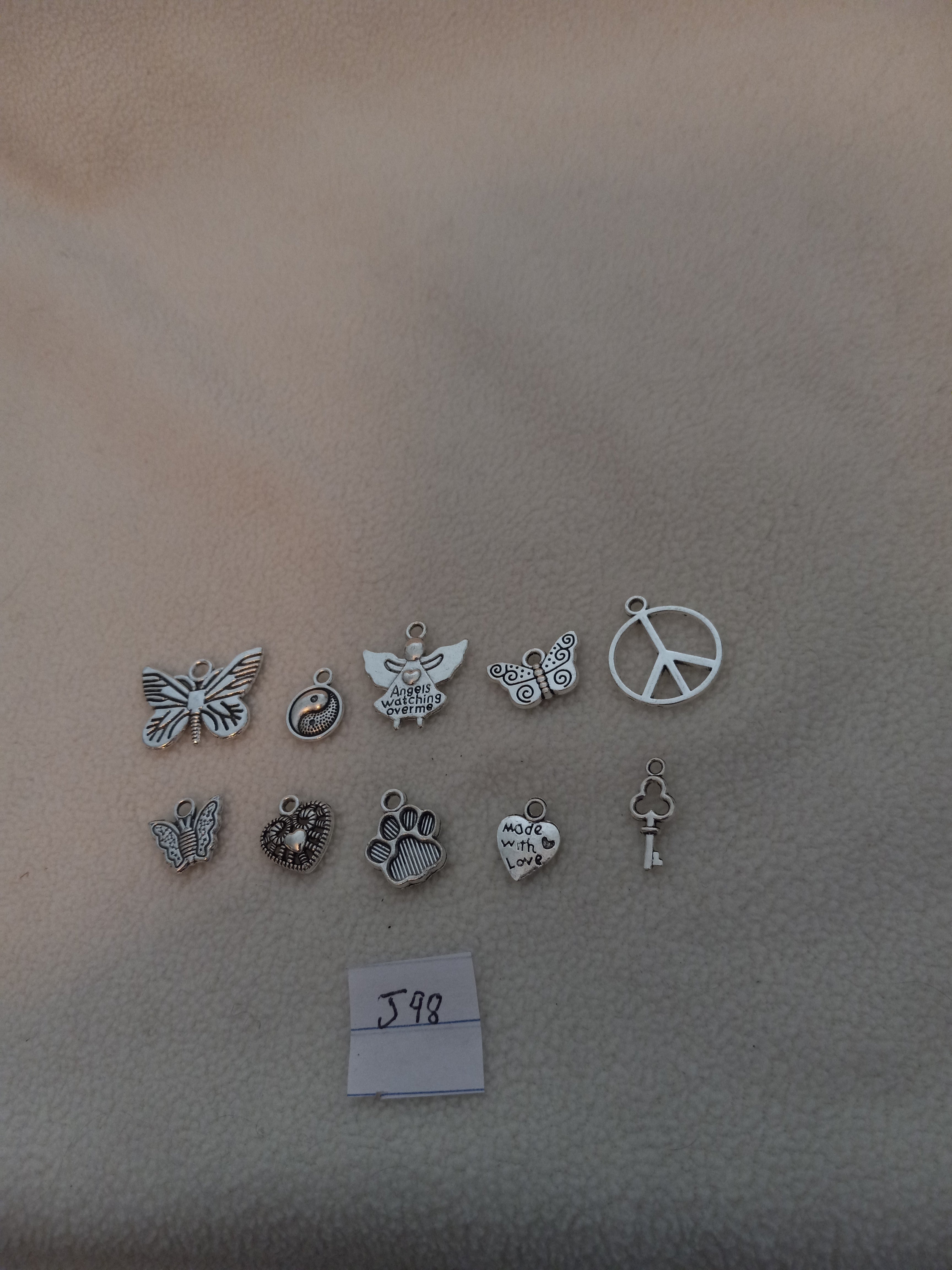 J 98  Lot of 10 Charms for Scrapbooking or Jewelry