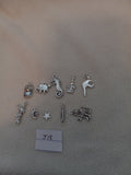 J 18  Lot of 10 Charms for Scrapbooking or Jewelry