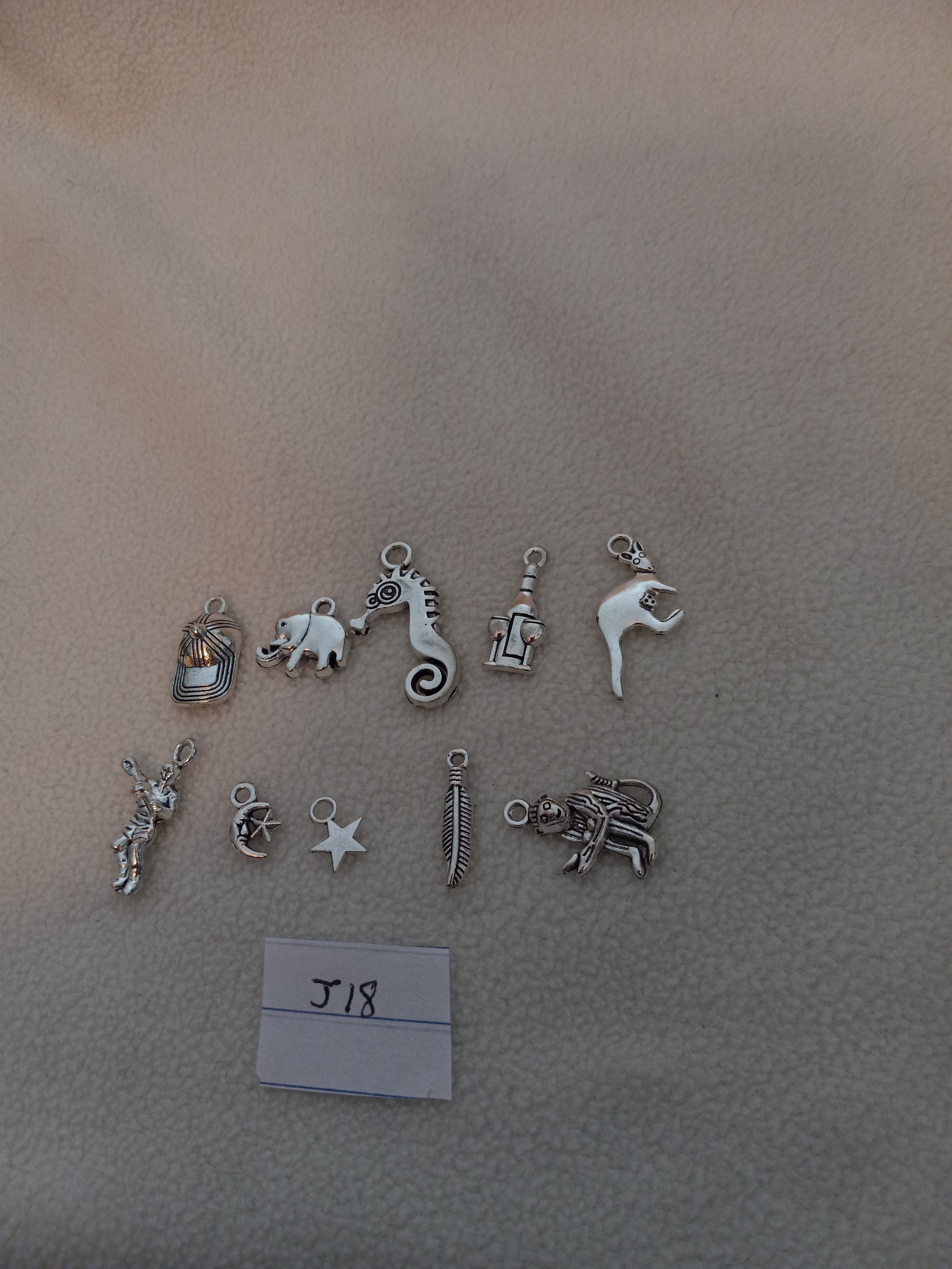 J 18  Lot of 10 Charms for Scrapbooking or Jewelry