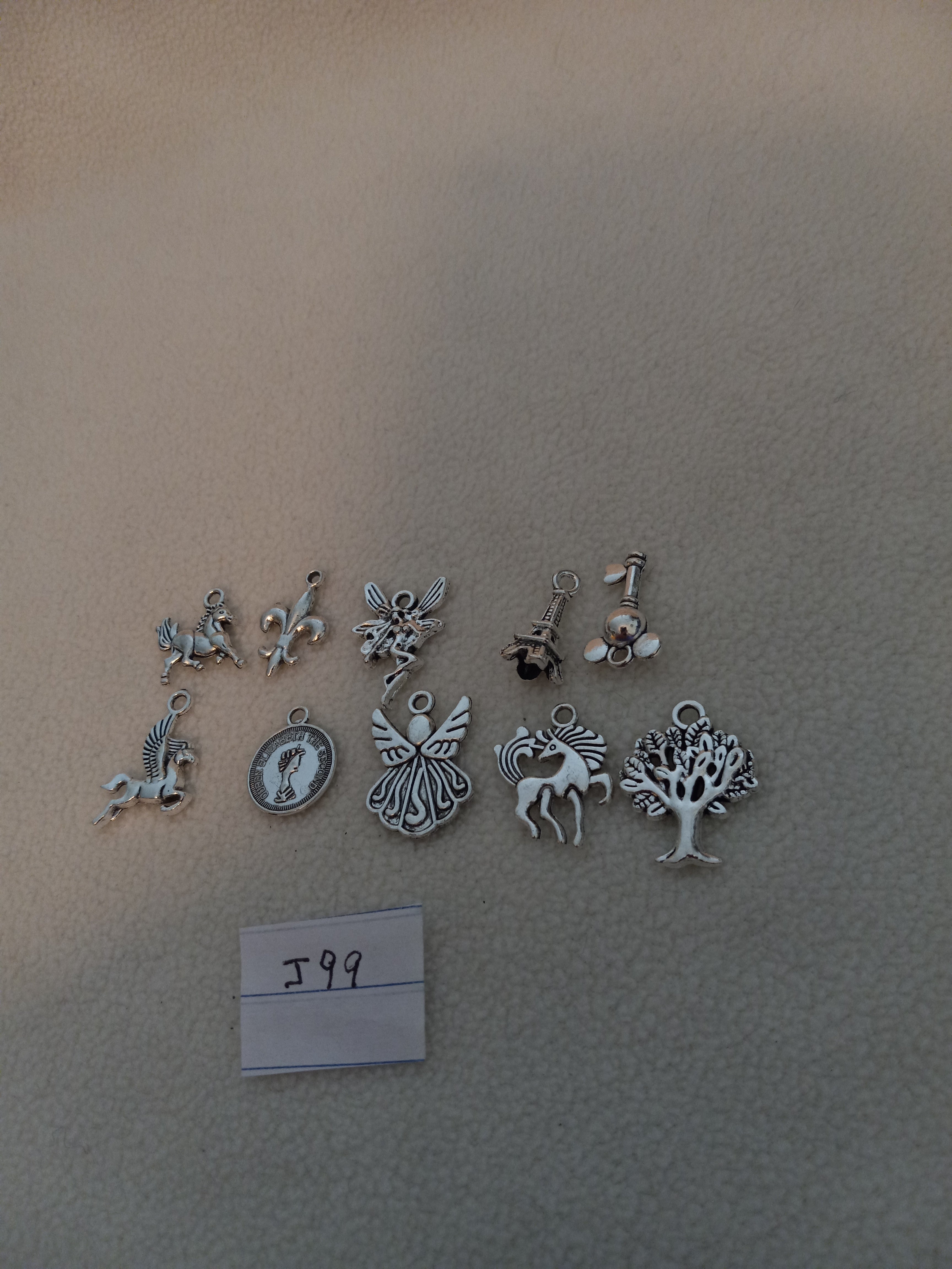 J 99  Lot of 10 Charms for Scrapbooking or Jewelry