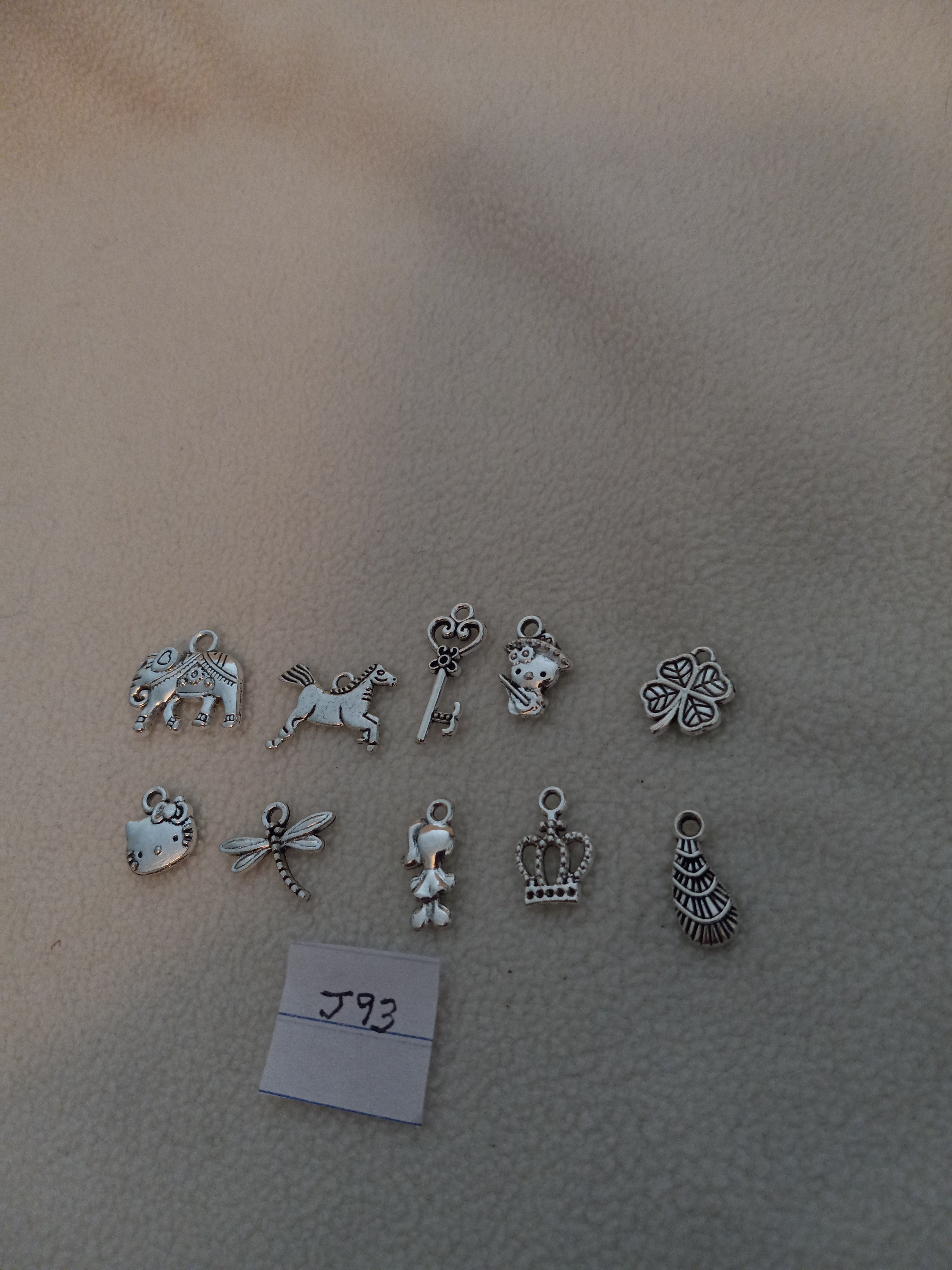 J 93  Lot of 10 Charms for Scrapbooking or Jewelry