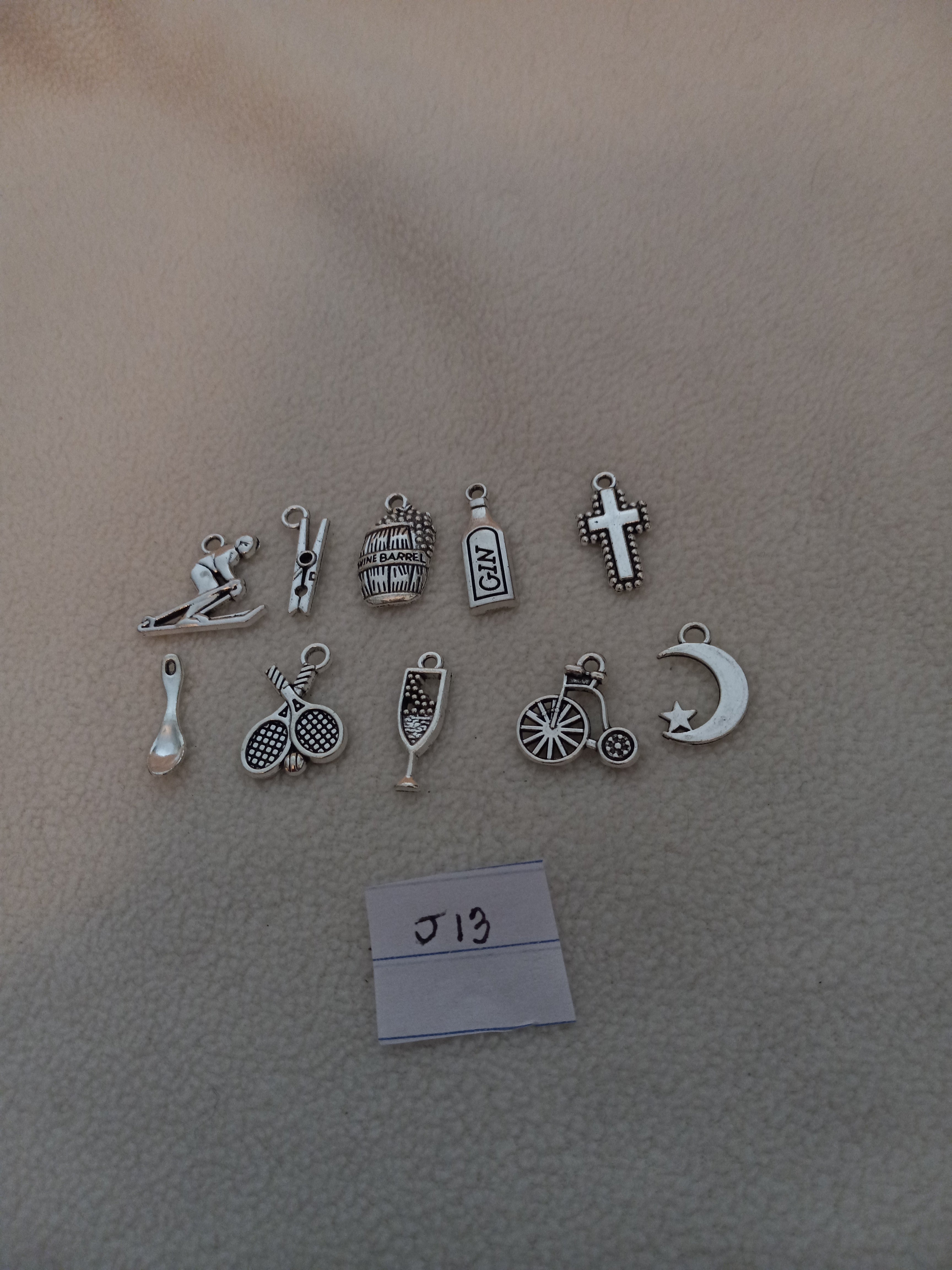 J 13  Lot of 10 Charms for Scrapbooking or Jewelry
