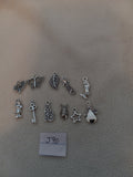 J 90  Lot of 10 Charms for Scrapbooking or Jewelry
