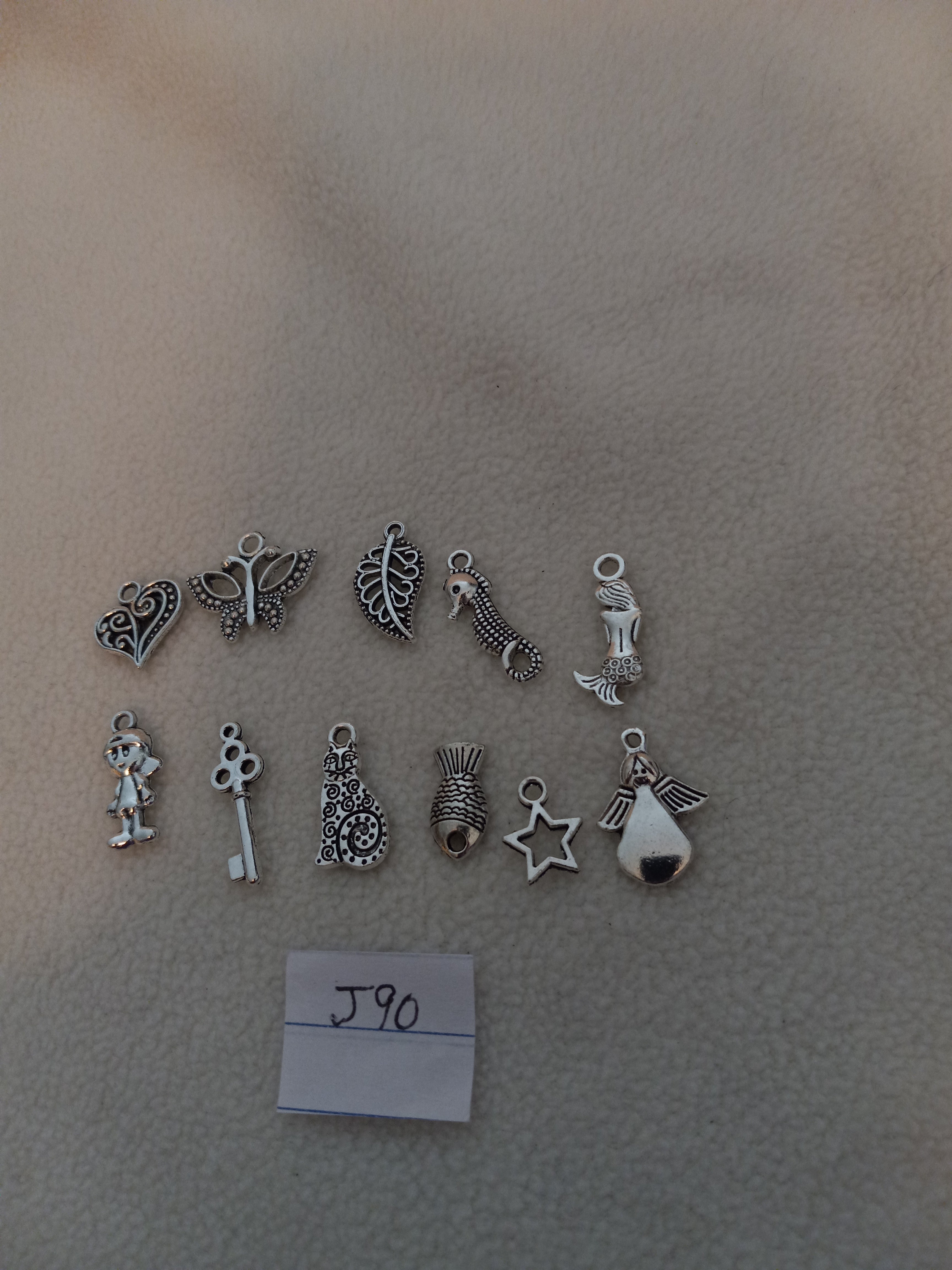 J 90  Lot of 10 Charms for Scrapbooking or Jewelry