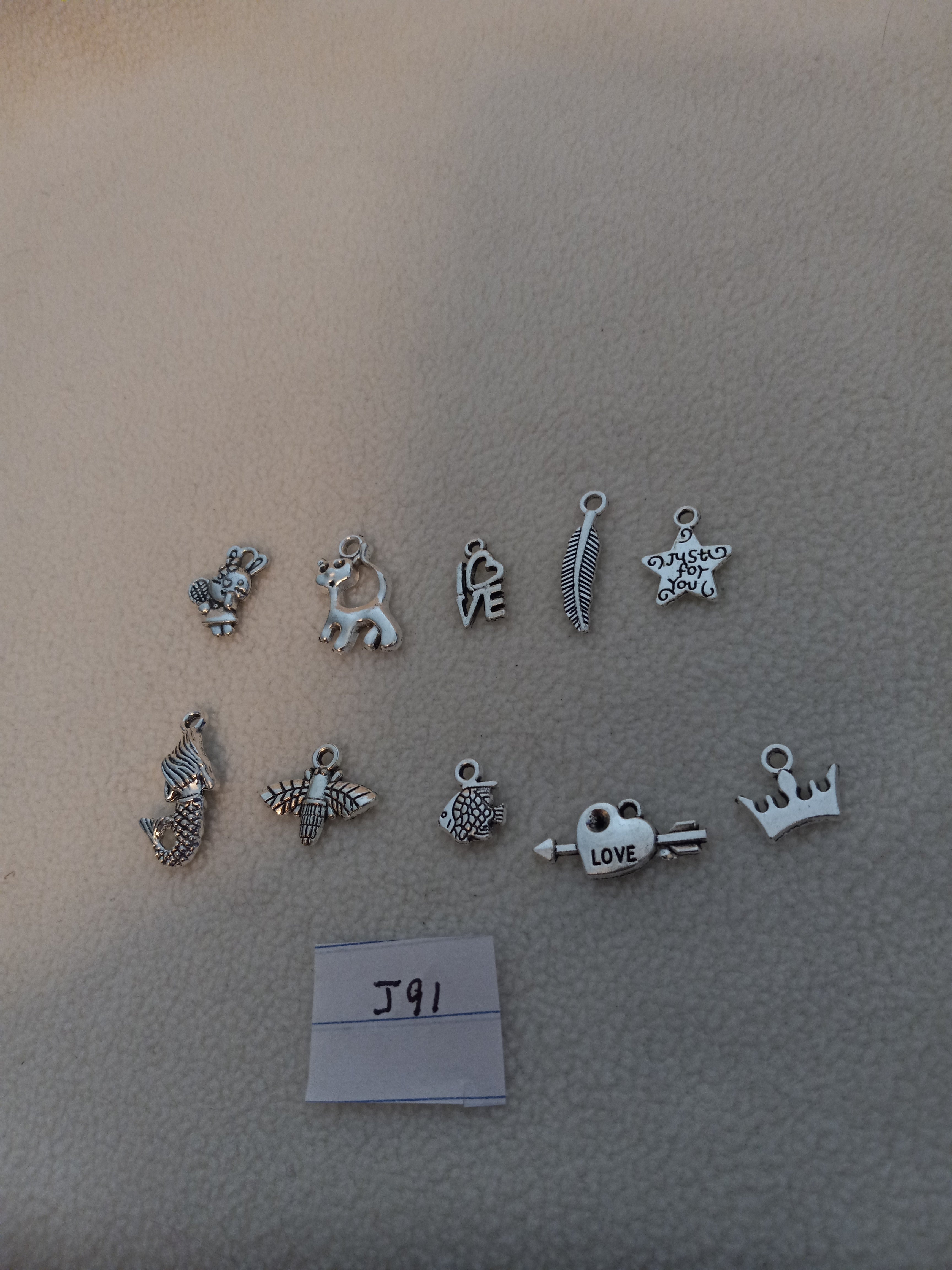 J 91  Lot of 10 Charms for Scrapbooking or Jewelry
