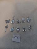 J 96  Lot of 10 Charms for Scrapbooking or Jewelry