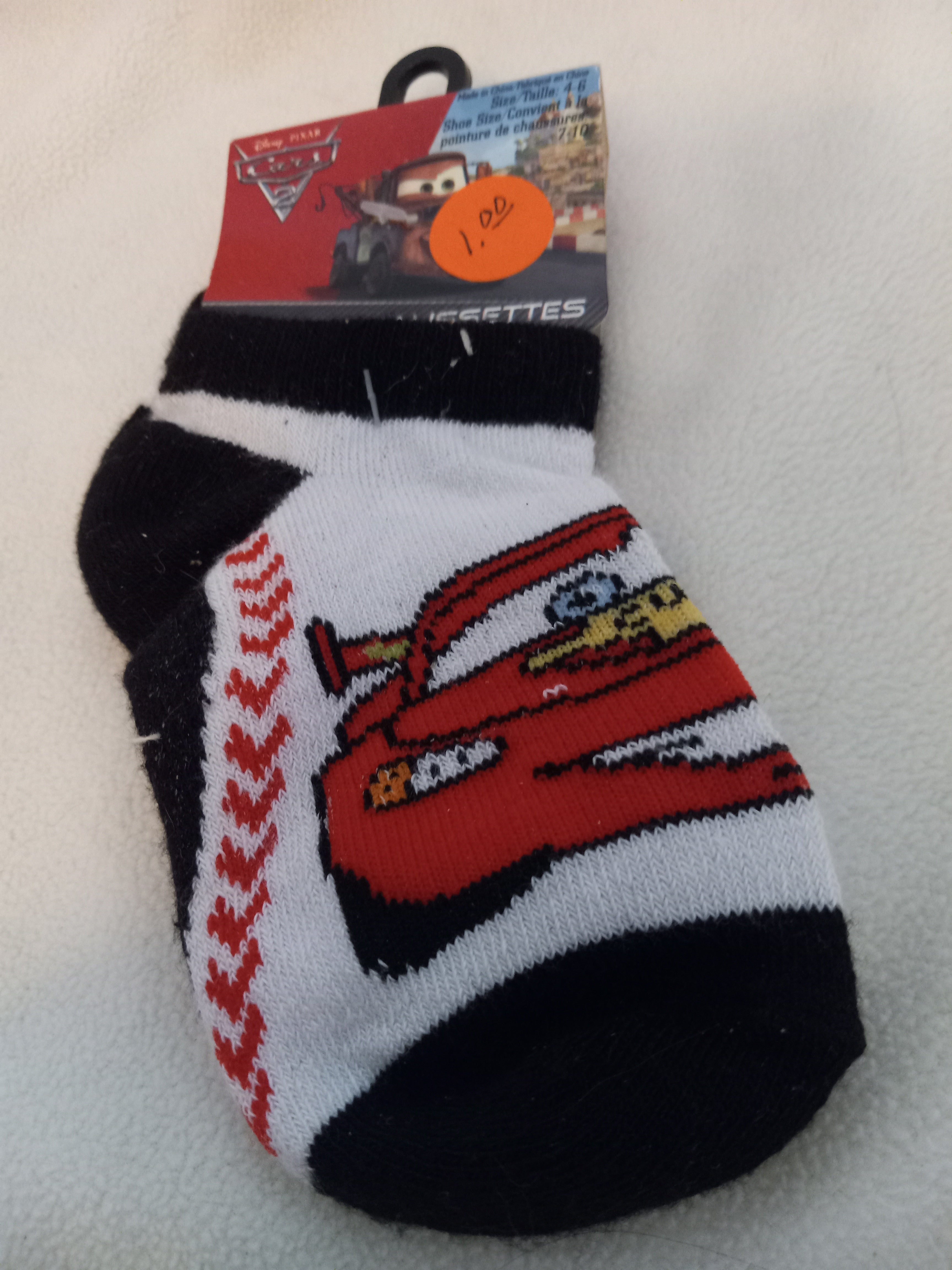 Boys Disney Pixar Cars Socks Size 4-6