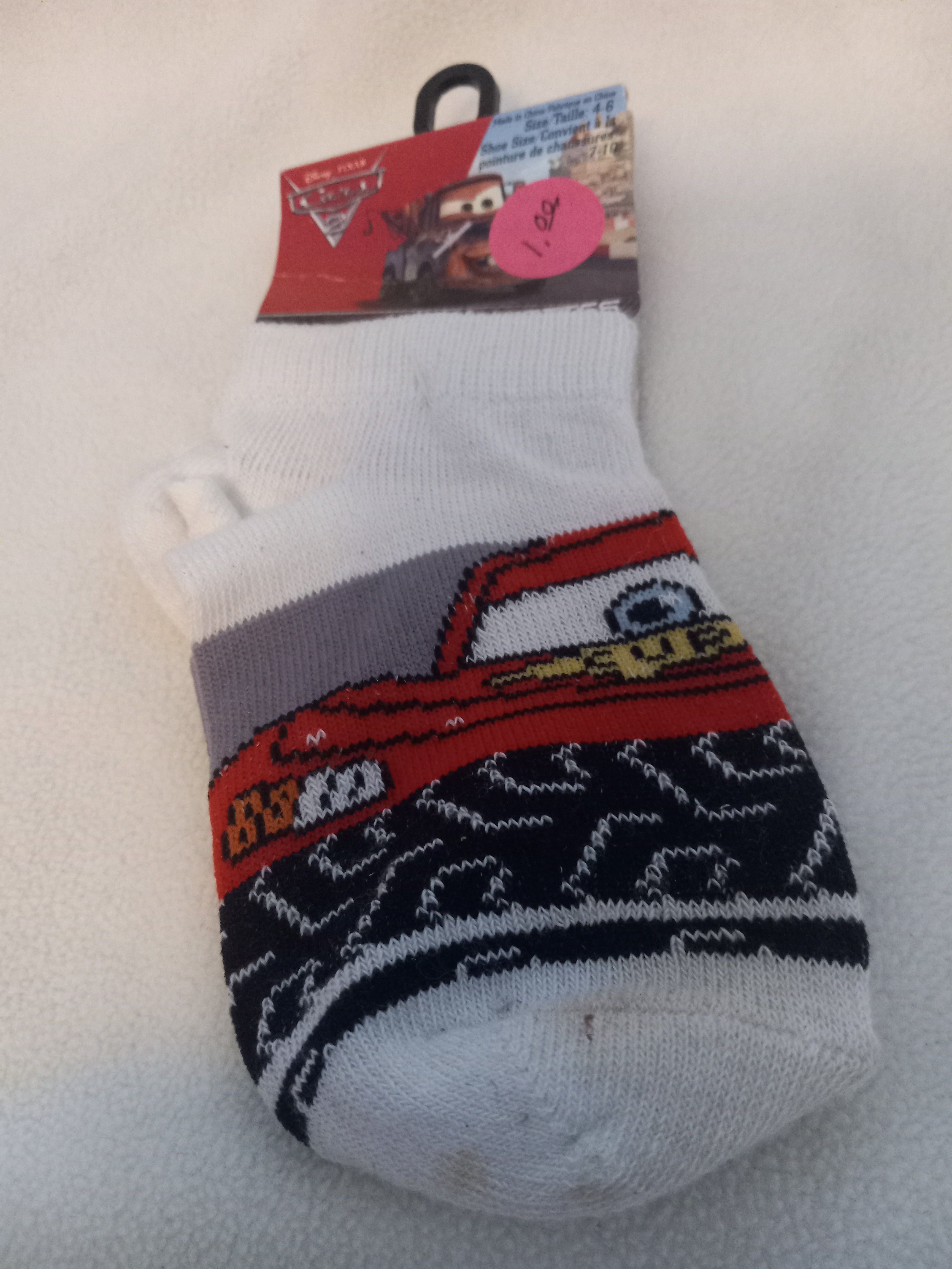 Boys Disney Cars Socks Size 4-6