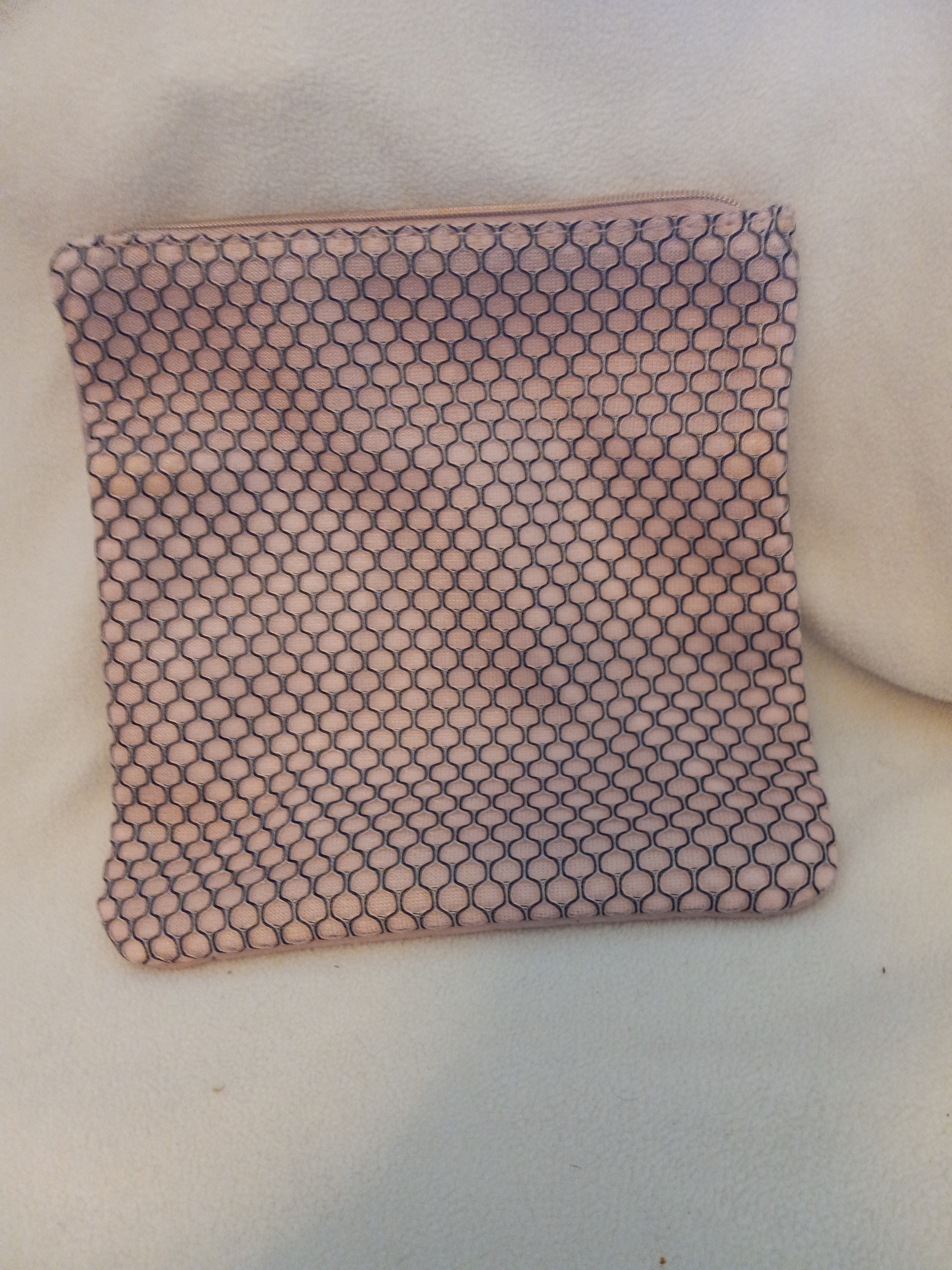 Pink Honeycomb Makeup Bag