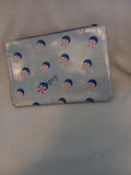 Silver Makeup Bag with Beach Umbrellas