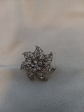 J 123  Flower Design Adjustable Ring