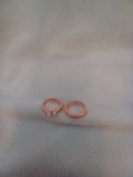 J 143  Gold Wedding Ring Set - Size 7