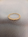 J 139  Gold Cubic Zirconia Ring Size 10